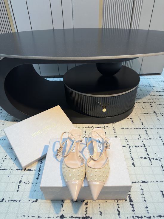 Jimmy Choo Mesh High Heel Pumps Soft Sheepskin Lining