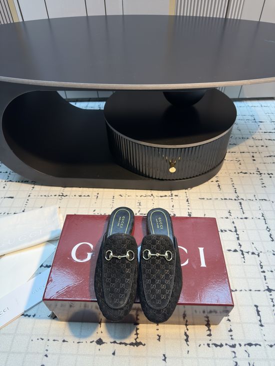 Gucci Horsebit Slip On Mules Versatile Daily Casual Shoes