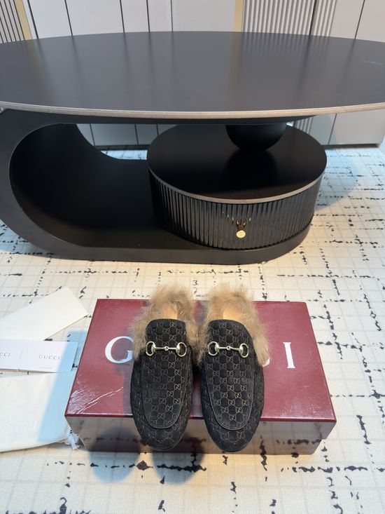 Gucci Classic Horsebit Fur Slides Casual Premium Easy Wear Shoes
