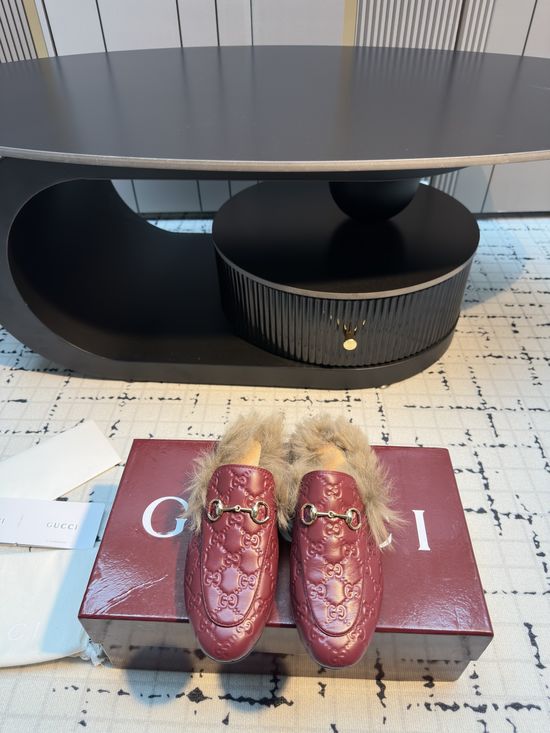 Gucci Classic Horsebit Fur Slides Casual Premium Easy Wear Shoes