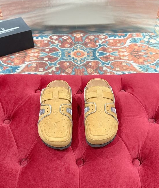 Louis Vuitton LV Vintage Printed Mule Slippers with Stylish Design