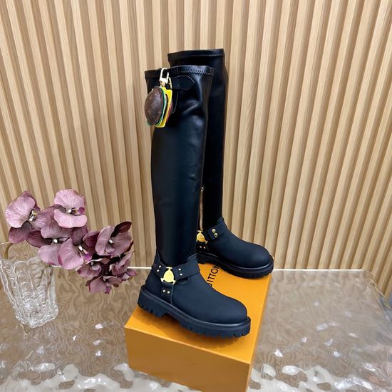 Louis Vuitton Couple s Motorcycle Ankle/Knee-High Boots