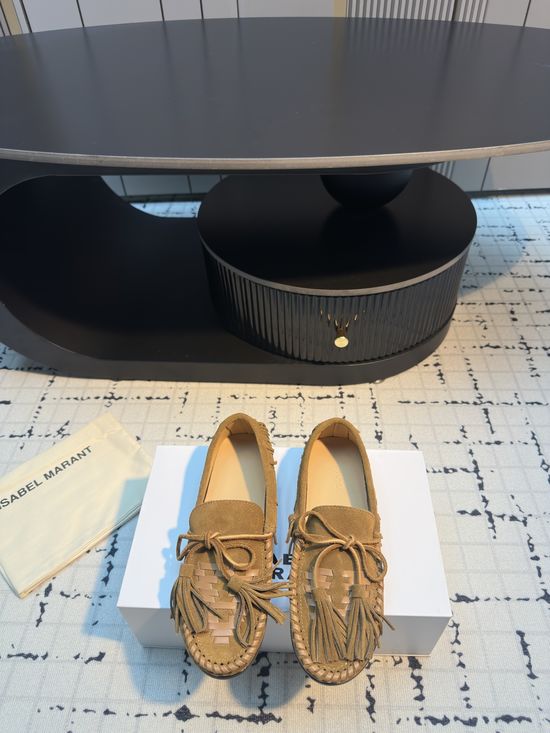 Isabel Marant Suede Woven Nomadic Loafers with Autumn Vibes