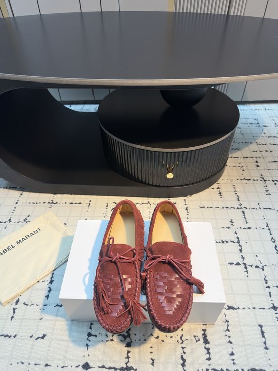 Isabel Marant Suede Woven Nomadic Loafers with Autumn Vibes