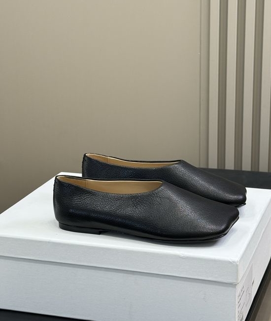 The Row Soft Sheepskin Square Toe Flat Comfort Shoes