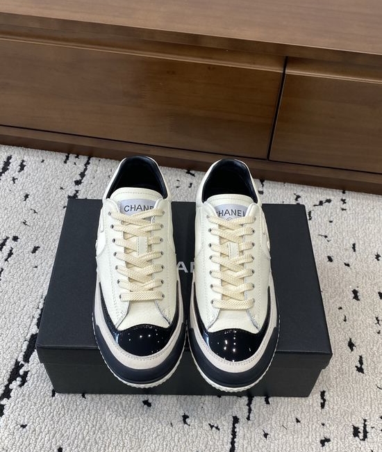 Chanel Classic Casual Leather Sneakers Non-slip Sole
