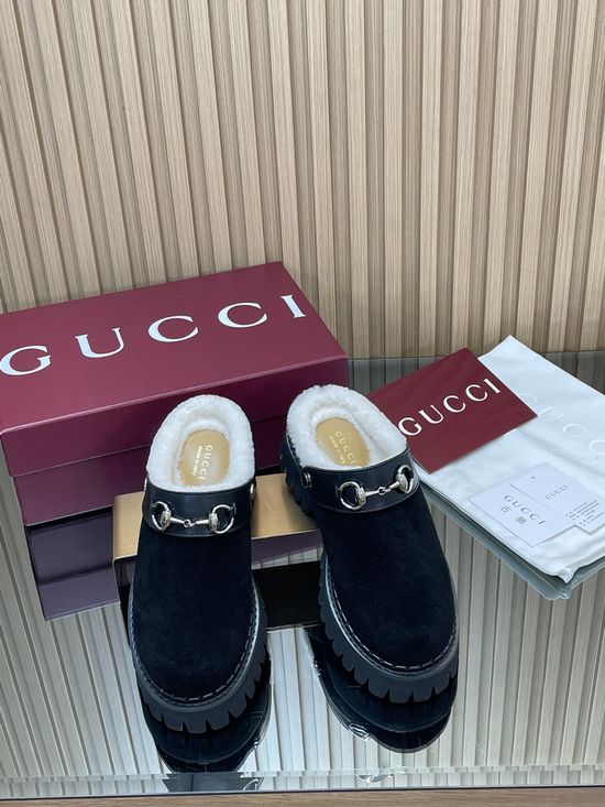 Gucci Horsebit Mule Slippers Thick Sole Casual Comfortable Shoes