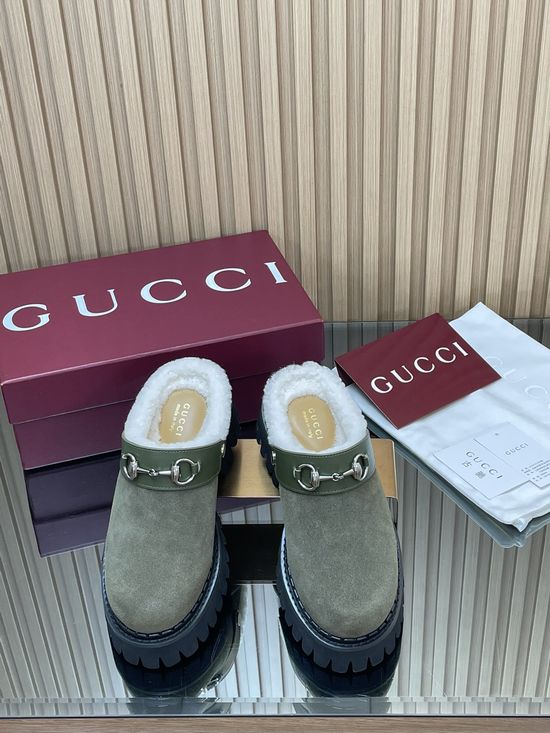 Gucci Horsebit Mule Slippers Thick Sole Casual Comfortable Shoes