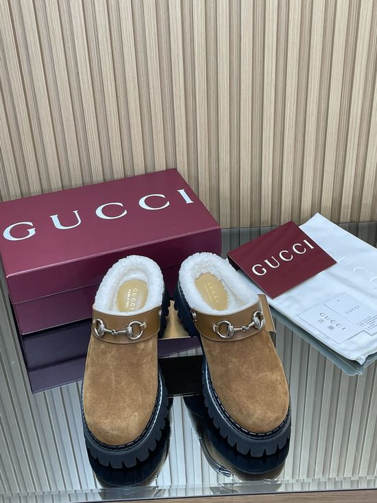 Gucci Horsebit Mule Slippers Thick Sole Casual Comfortable Shoes
