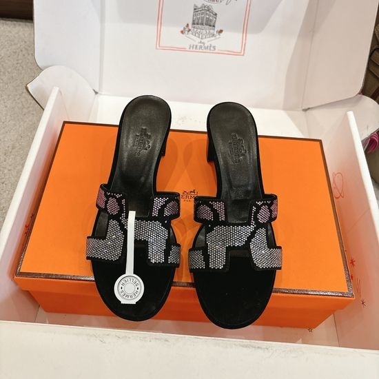 Hermes Cowhide Upper Slide Sandals Soft Sole Daily Wear Shoes