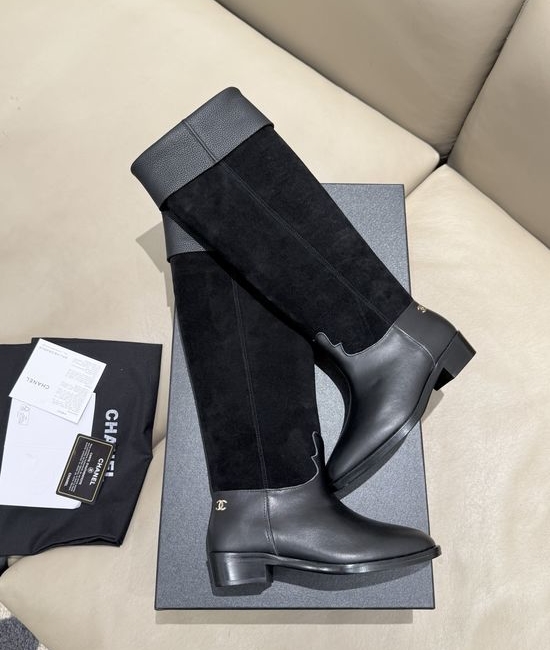 Chanel Suede Leather Ankle Boots Soft Lined Comfortable Footwear