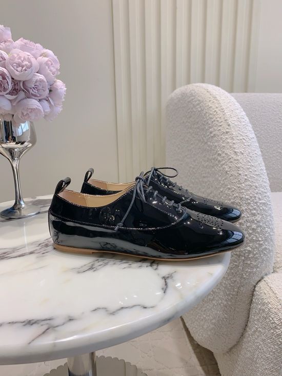 Celine Lace Up Flat Leather Shoes Old Money Style
