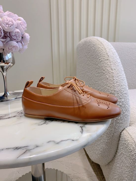 Celine Lace Up Flat Leather Shoes Old Money Style