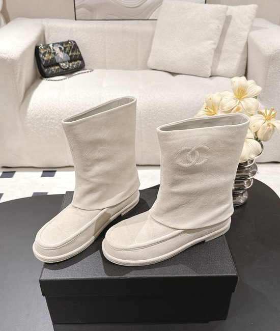Chanel Suede Flat Boots Soft Comfortable Anti-Slip Durable