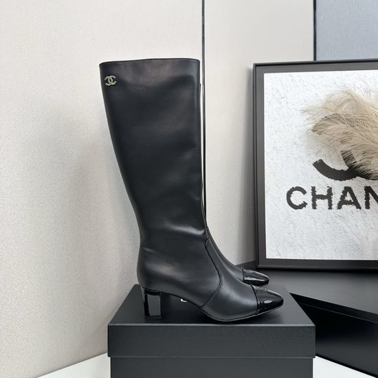 Chanel Genuine Leather Knee High Boots Premium Quality