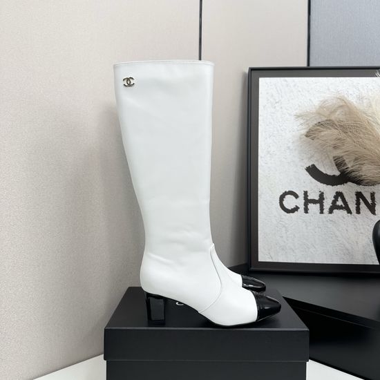 Chanel Genuine Leather Knee High Boots Premium Quality