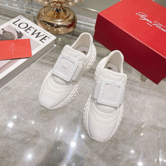 Roger Viver Rhinestone Buckle Comfortable Soft Casual Daily Sneakers