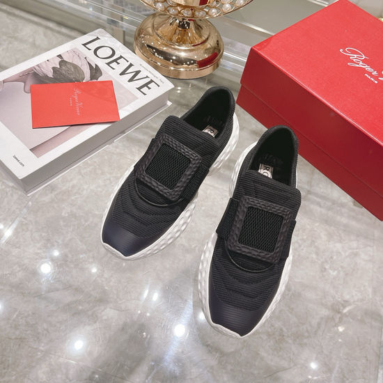 Roger Viver Rhinestone Buckle Comfortable Soft Casual Daily Sneakers