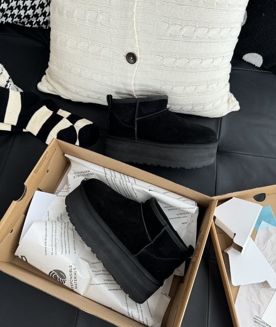 UGG 5cm Heel Black Inspired Boots