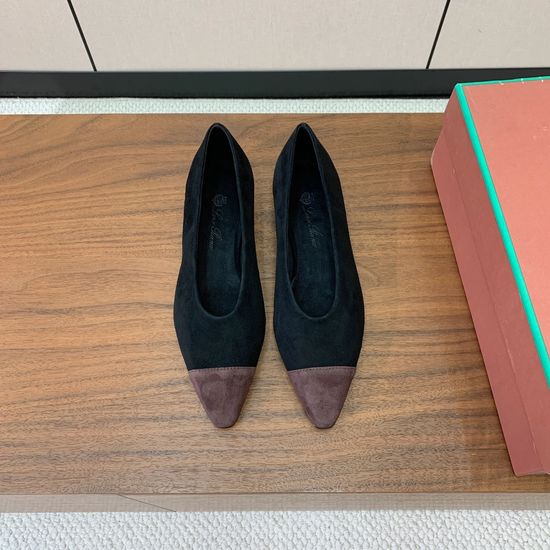 Loro Piana Cashmere Colorblock Flats Minimalist Versatile Non-slip Sole