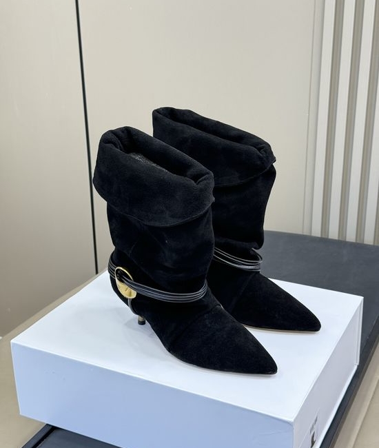 Max Mara Premium Suede Fashion Boots With Fine Workmanship