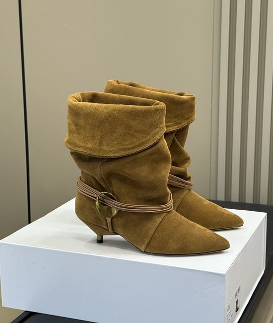 Max Mara Premium Suede Fashion Boots With Fine Workmanship