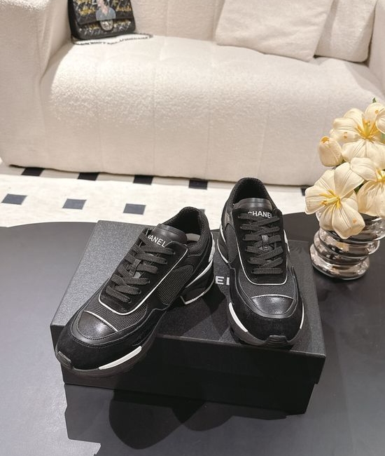 Chanel Low Heel Platform Sneaker Breathable Mesh Non-Slip Sole