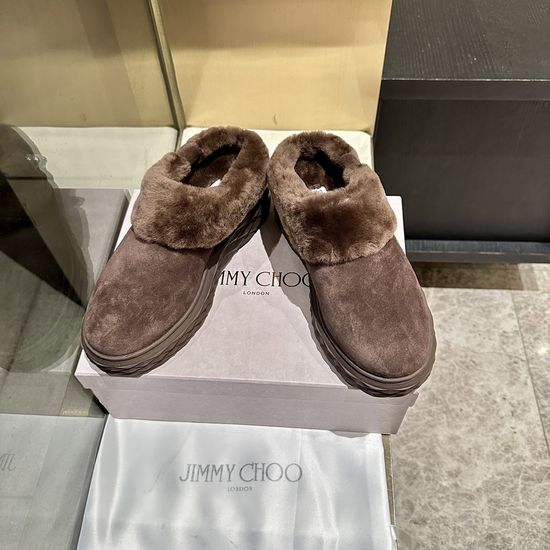 Jimmy Choo Cozy Wool Lined Slippers Durable Casual Footwear