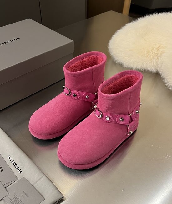 Balenciaga Stylish Warm Winter Boots with Wool Lining Anti-slip Sole