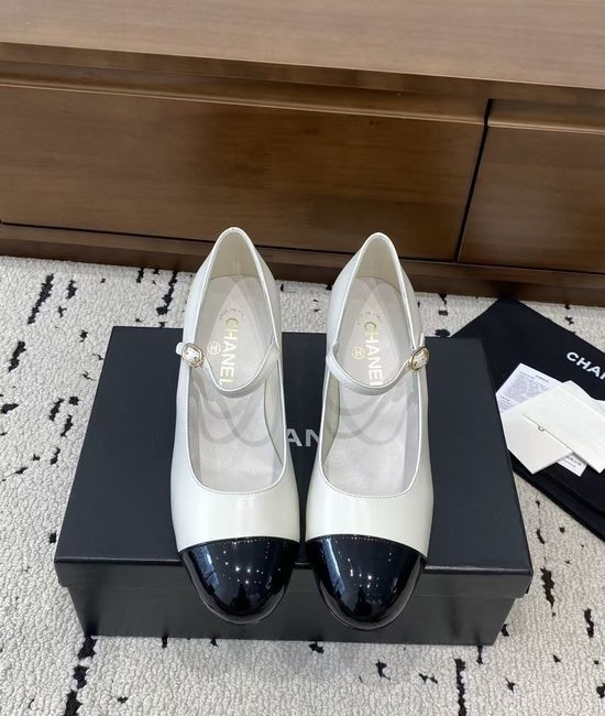 Chanel Elegant Pearl Heel Pumps Premium Suede Upper Soft Lining