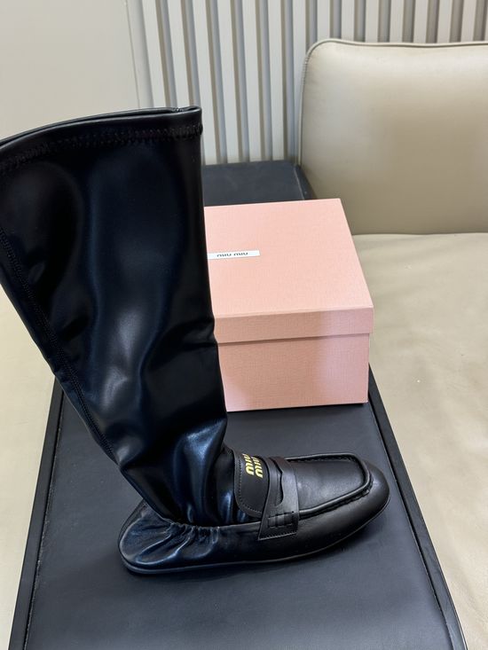 Miu Miu Soft Sheepskin Comfortable Casual Ankle Boots