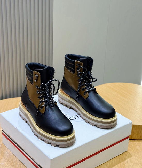 Moncler Premium Suede Leather High-top Ankle Boots for Daily Wear