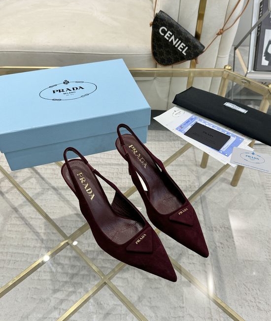 Prada Suede Pointed Toe Stiletto High Heel Dress Pumps