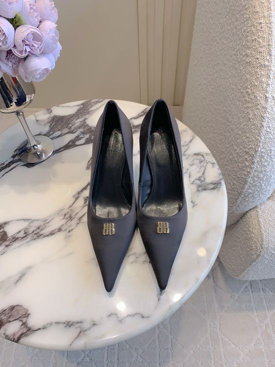 Balenciaga Pointed Toe High Heel Leather Pumps