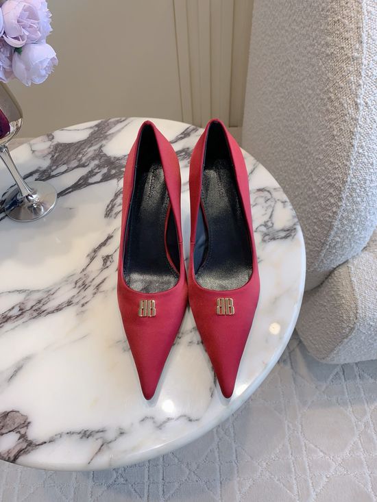 Balenciaga Pointed Toe High Heel Leather Pumps