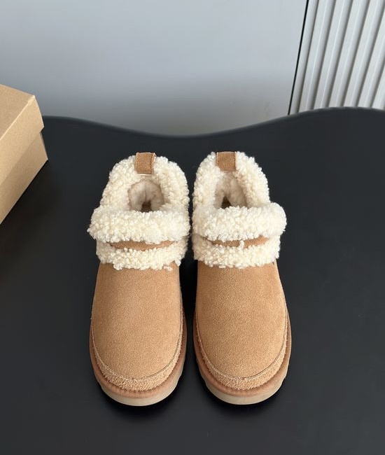 UGG Lamb Wool Lined Slip On Soft Thick Sole Cozy Warm Boots