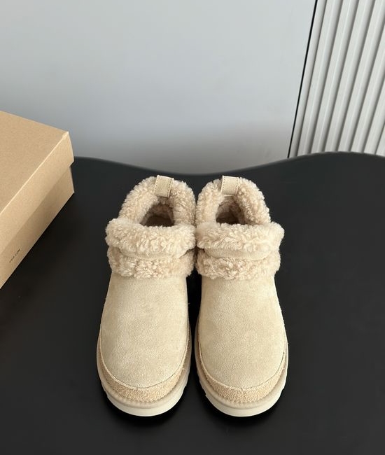 UGG Lamb Wool Lined Slip On Soft Thick Sole Cozy Warm Boots