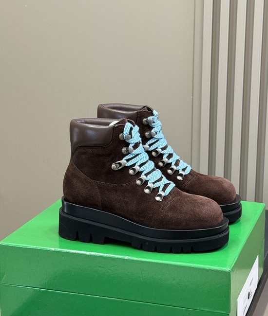 Bottega Veneta BV Suede Lace-up Ankle Boots Warm and Comfortable for Daily Wear
