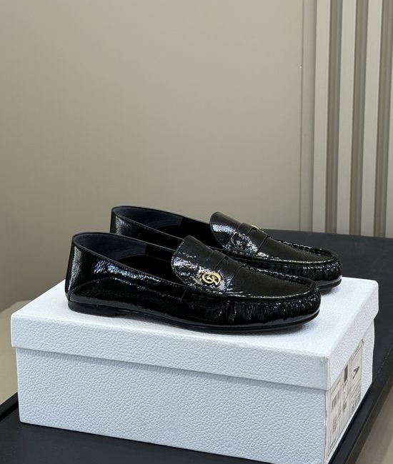 Christian Dior CD Premium Suede Loafers With Plush Wool Lining