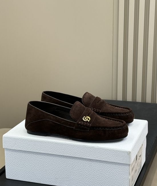 Christian Dior CD Premium Suede Loafers With Plush Wool Lining