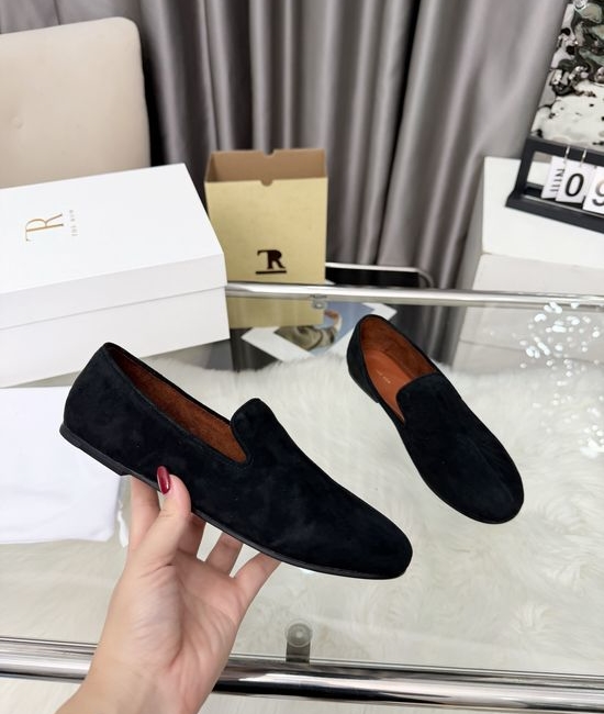 The Row Suede Retro Mary Jane Flats Minimalist Comfort Loafers