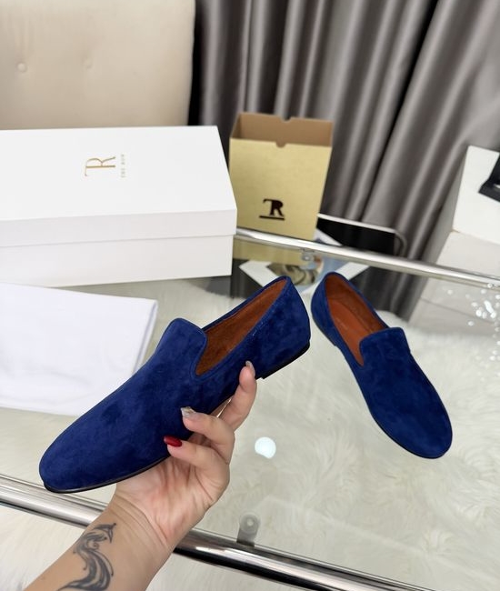 The Row Suede Retro Mary Jane Flats Minimalist Comfort Loafers