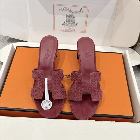 Hermes Premium Leather Slide Sandals Comfortable Casual Footwear