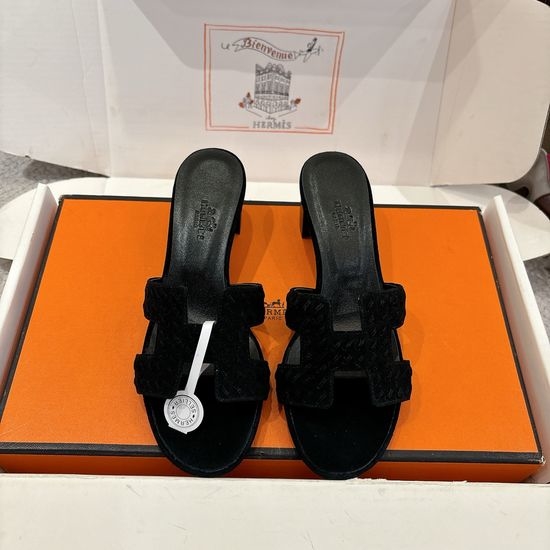 Hermes Premium Leather Slide Sandals Comfortable Casual Footwear