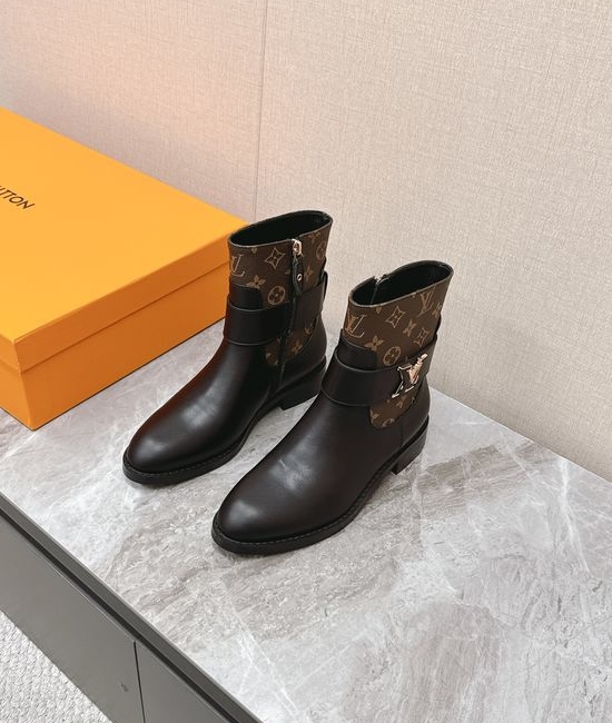 Louis Vuitton LV Chic Short Boots with Unique Boot Shaft Design