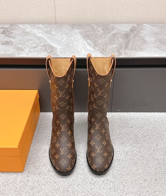 Louis Vuitton LV Celebrity-Inspired Cowboy Boots in Trendy Design