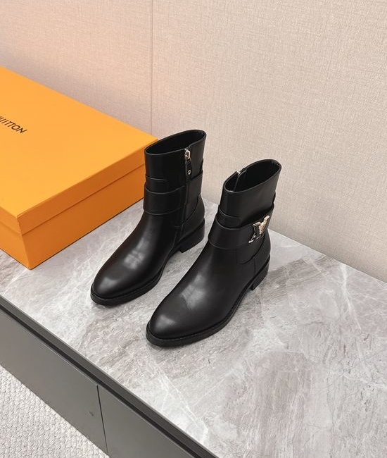 Louis Vuitton LV Chic Short Boots with Unique Boot Shaft Design