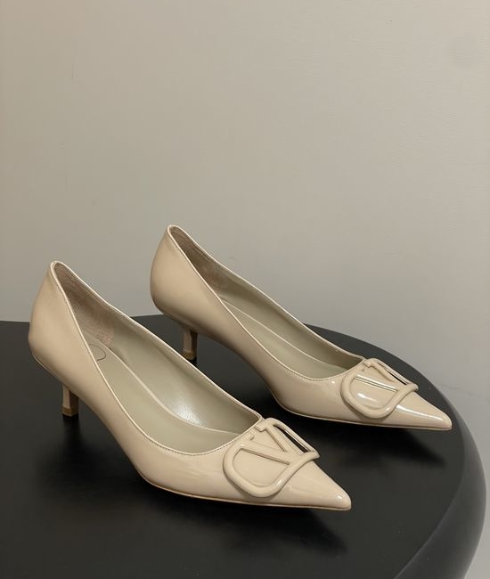 Valentino Signature V Logo Elegant High Heel Shoes with Luxury Finish