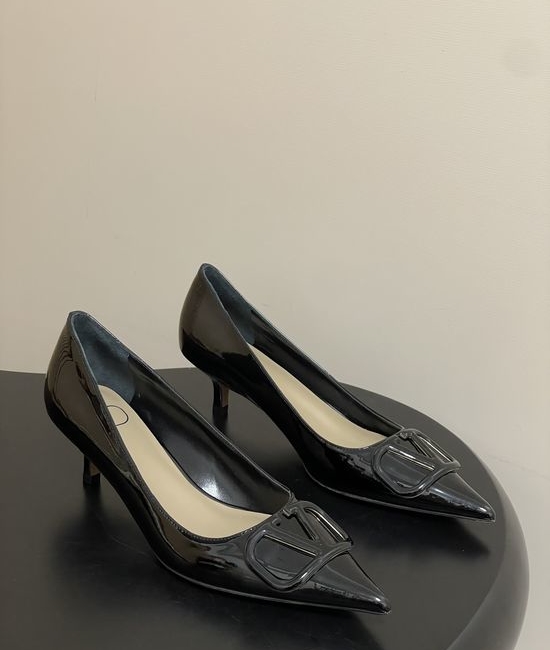 Valentino Signature V Logo Elegant High Heel Shoes with Luxury Finish