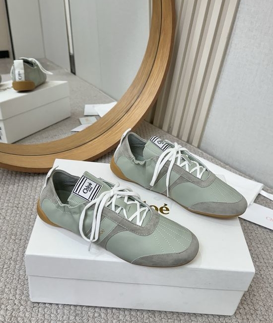 Loewe Vintage Stitched Leather Sneakers Comfortable Casual Trainers